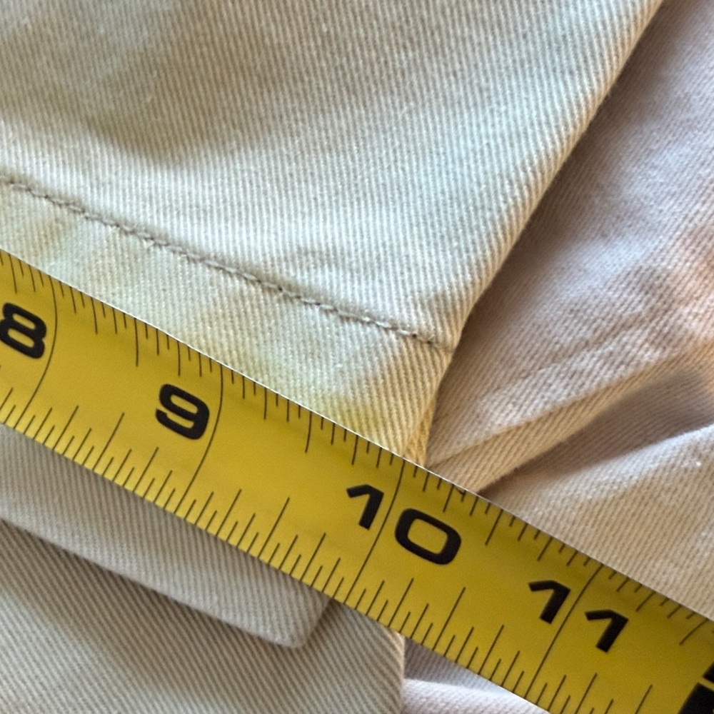 Madewell Size 10 ankle cropped high waisted loose 100% Cotton khaki green - Picture 11 of 14